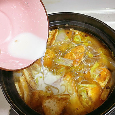 白菜豆腐炖粉条