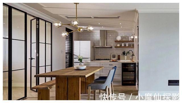 质感|她家的简约美式风格太漂亮了,巧用灰蓝色打造高级通透质感美宅!