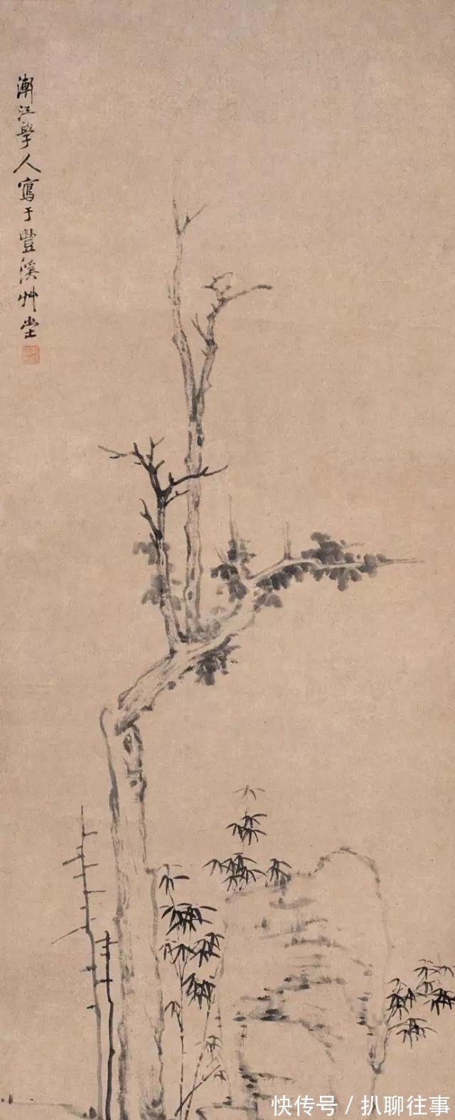 西岩松雪图@清初四大画僧笔下的意境山水,不只是养眼