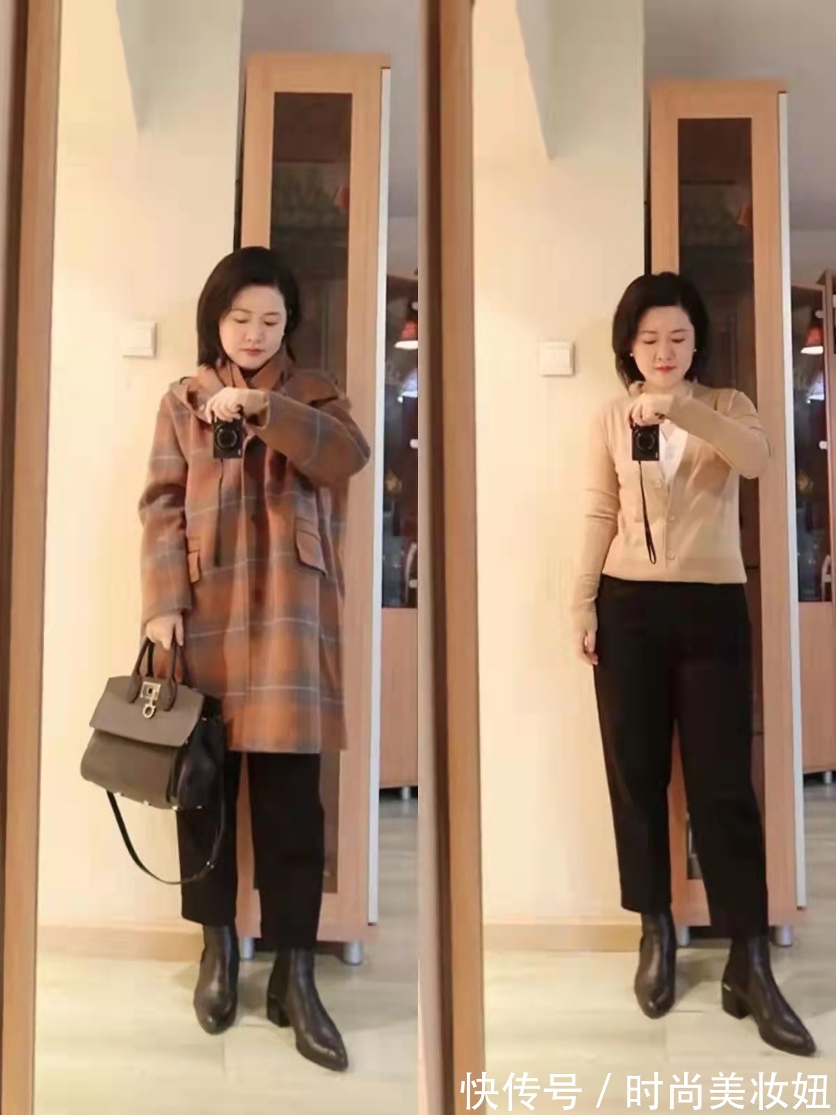 穿搭|“短靴+9分裤”才是冬季该有的穿搭,看微胖博主示范,保暖洋气