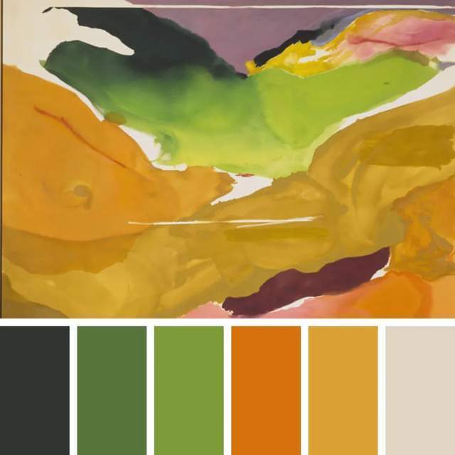 奥基夫|使用自然灵感调色板的 4 位大师级艺术家:莫奈、梵高、弗兰肯塔勒、奥基夫!