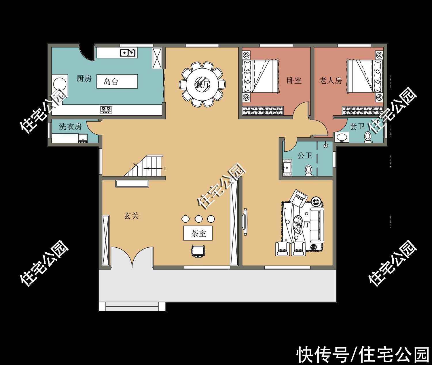 户型|15套挑空客厅户型，专为农村老百姓设计，2021年这样建房面子十足