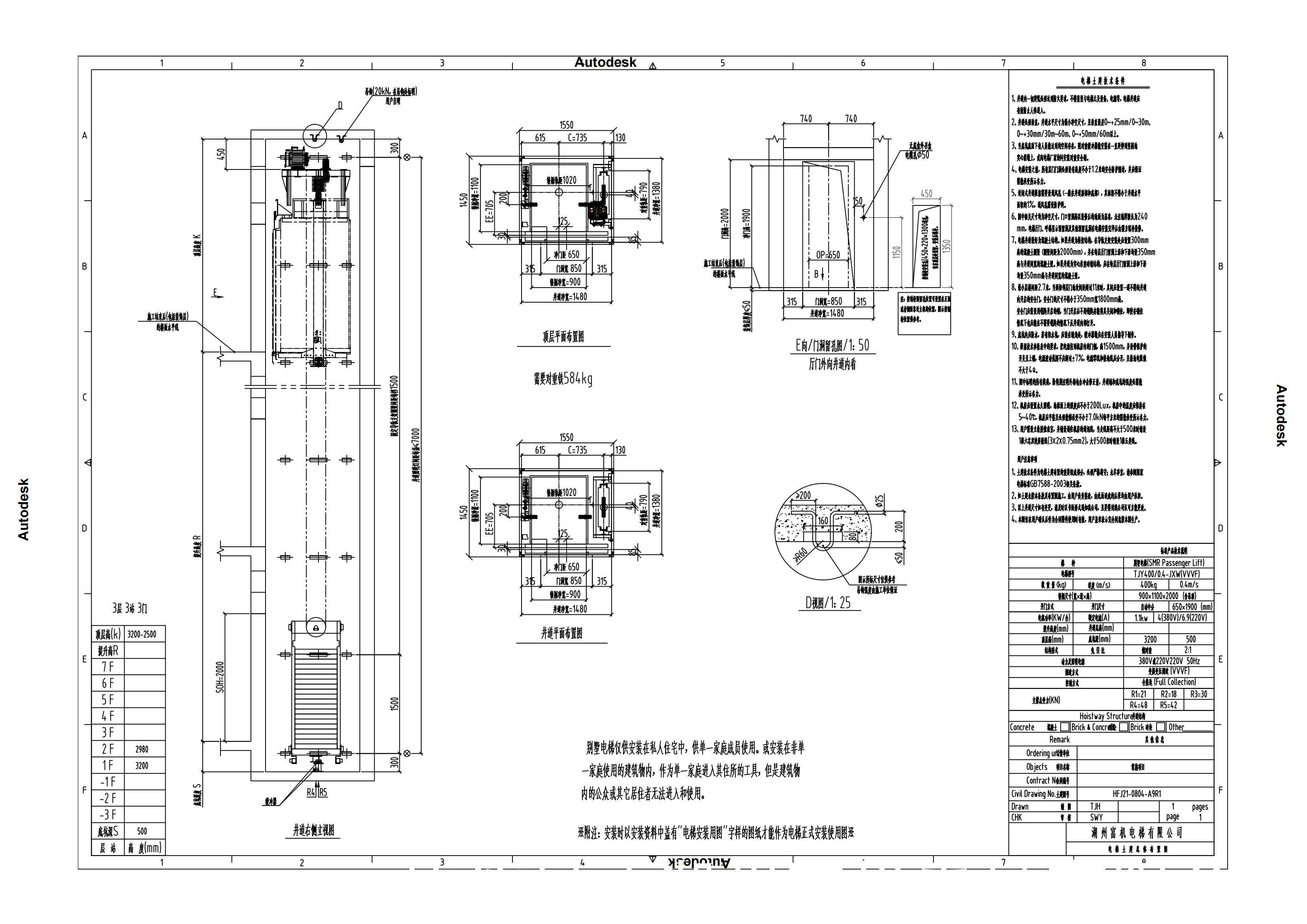 曳引式|家用電梯案例分析:斜屋頂異形面家用電梯如何處理?