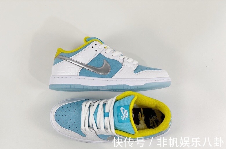 nike SB板鞋 蓝白色 网格Nike SB Dunk Low！