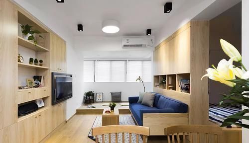 阳台|客厅和阳台打通后,窗帘这样挂才更美观又实用!你家挂对了吗?