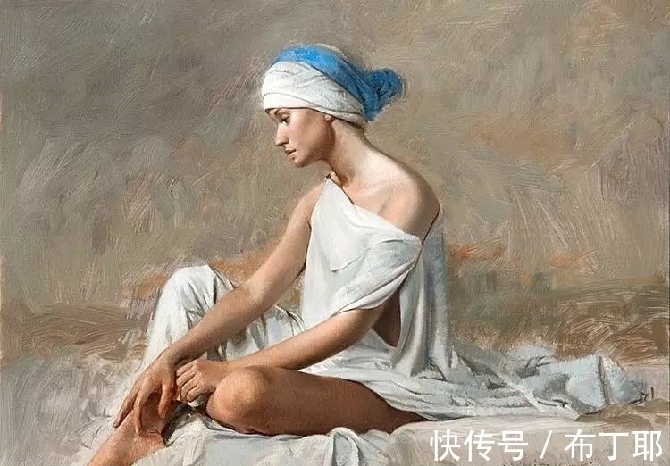 油画#古典意蕴下的女性风韵——惠克特梦幻般的传统人体肖像画作