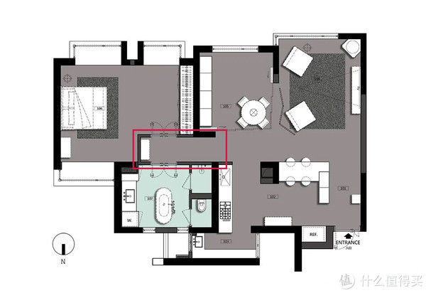 玄关|126㎡做一室一厅?她家的诸多大胆设计,让人眼前一亮!