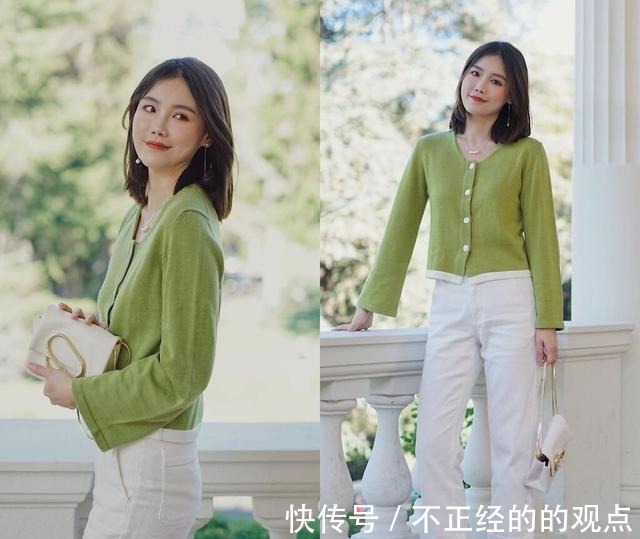 色系 “奶奶衫”的美被低估了,藏在细节里的搭配学问,是真值得借鉴!