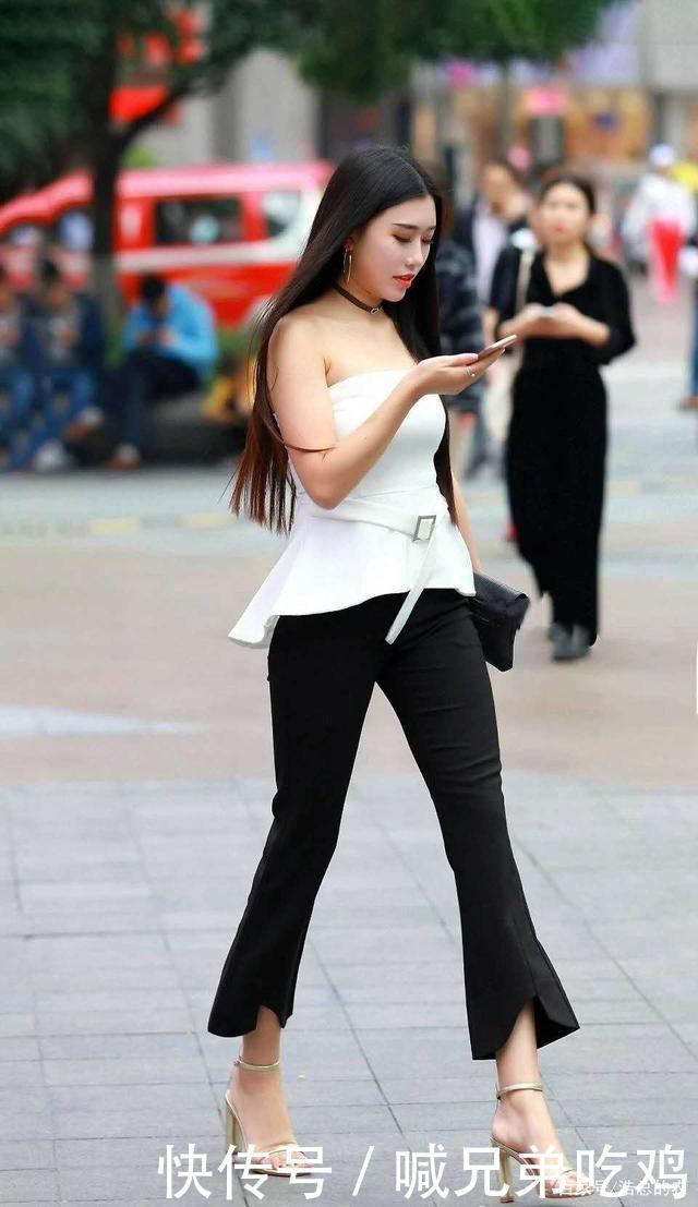 优雅|靓丽的小姐姐,一身经典的黑白色穿搭,优雅又迷人
