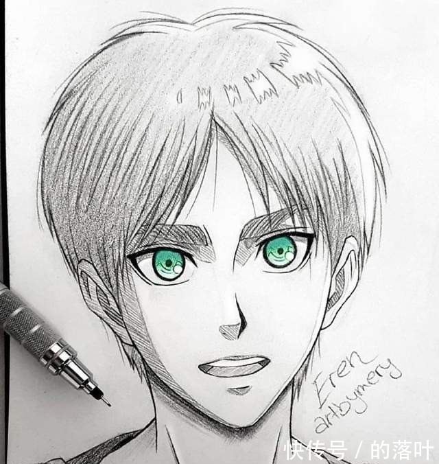 黑白色|画师大佬热衷黑白手绘,只在眼睛处涂颜色,却让动漫角色活了过来