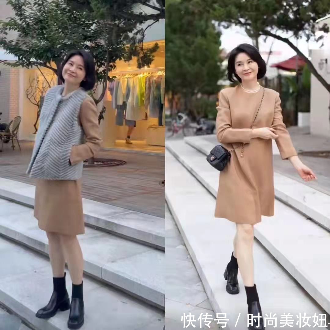 时尚|60岁女人秋冬别穿小白鞋,有这双短靴就够了,万能百搭又洋气