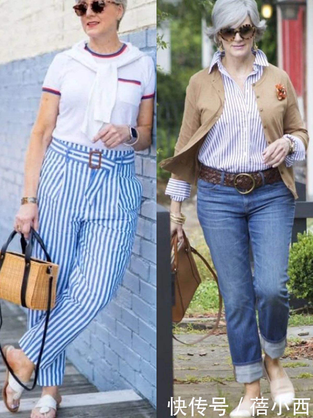 百搭|年过60有点胖,皮肤又松弛怎么穿?学这位外国奶奶搭配,不用扮嫩