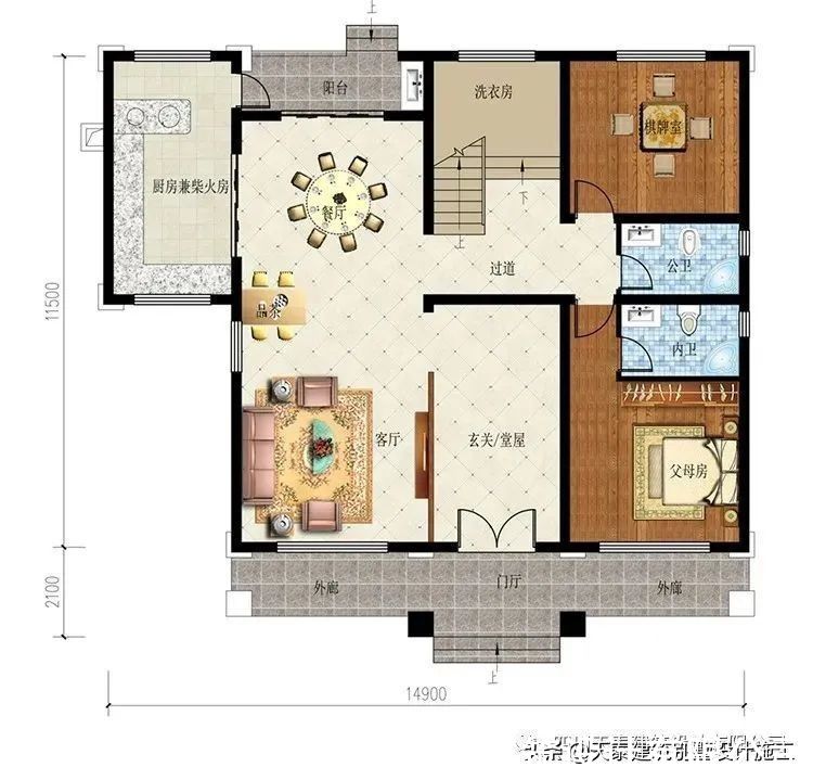 自建房|绵阳三台新中式别墅设计施工图纸 乡村自建房 农村盖洋房别墅