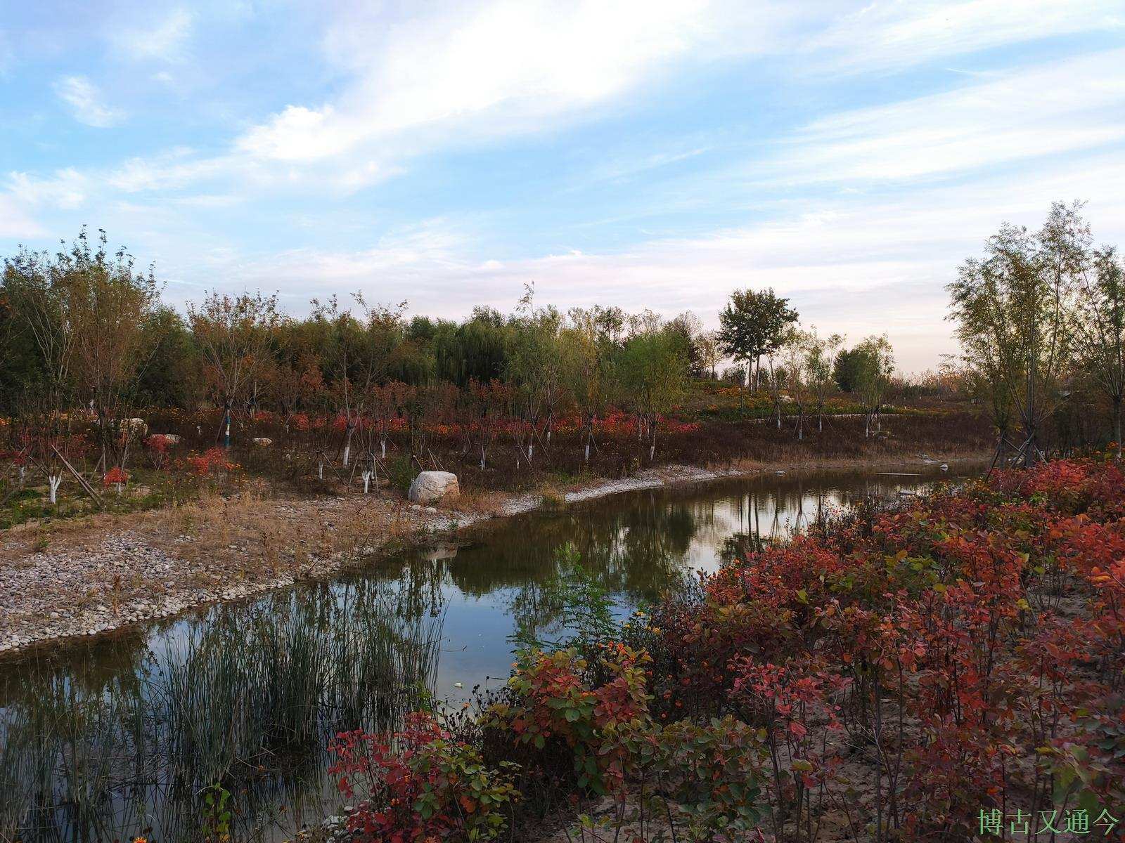 灭亡|夕阳下的温榆河示范区东园(下),看火星般颜色的日落