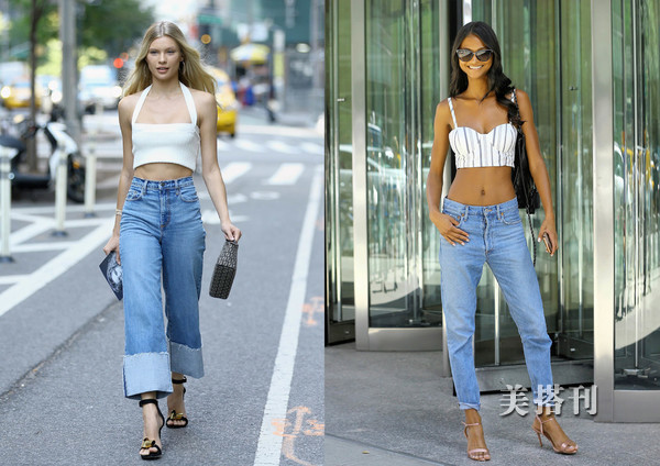 牛仔裤|时髦性感的top装遇上硬朗牛仔装,你就是街头最靓的妞,潇洒不羁