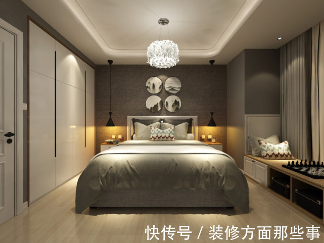 卧室|120平现代风开放三居室,将卧室改为书房很方便