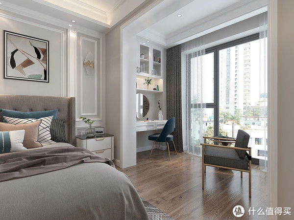 主卧室|发现一户很好看的混搭风，真的很有品味，入户就很惊艳，时尚精致