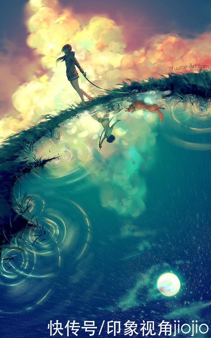 jiojio&有着梦境般画面的人物插画,通透的色彩给作品锦上添花