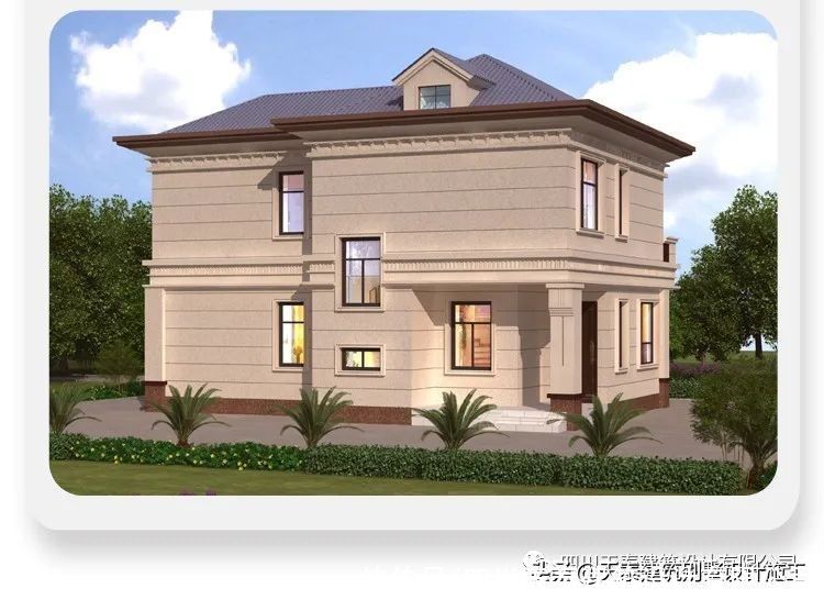 卫生间|四川泸州二层乡村别墅 带大露台设计 农村建小洋房别墅施工图纸
