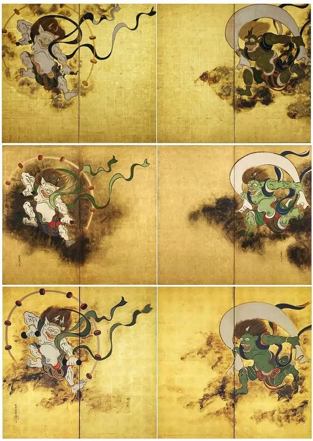 尾形光琳《风神雷神图屏风》简评(原创)|荆村论画| 狩野派