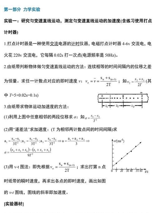 高中物理：12个实验重点！总结好啦！