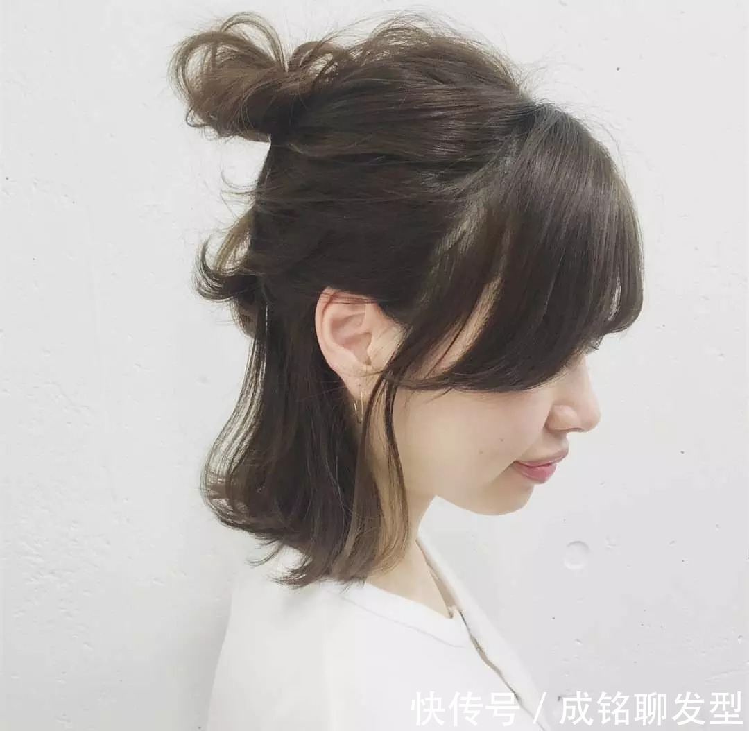 发际线|8款时尚又洋气的短发扎发,慵懒随意又凉爽,简单大气又显气质