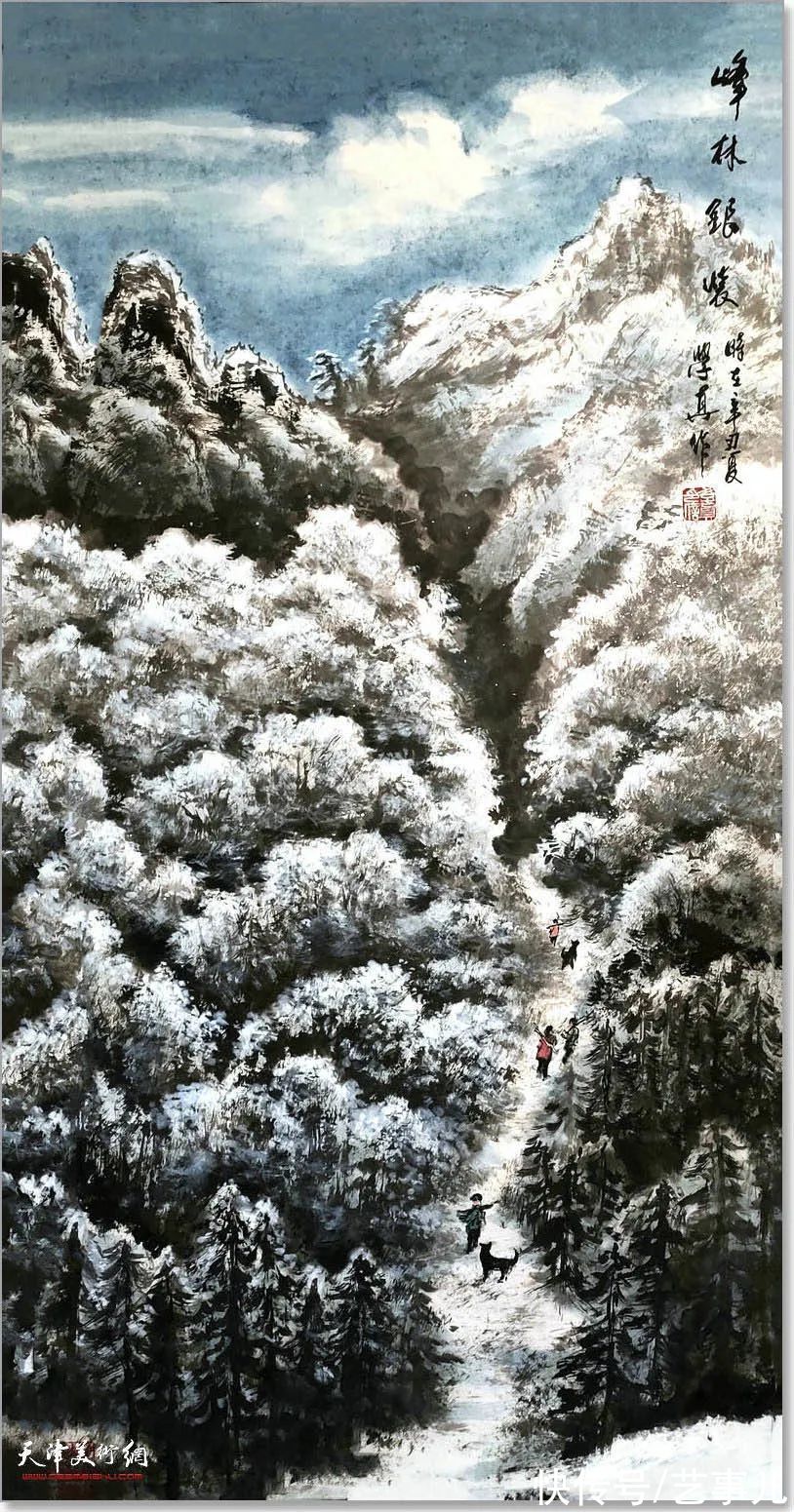 山水画$“欢度国庆 喜迎冬奥——曲学真冰雪山水画作品展”10月1日开幕