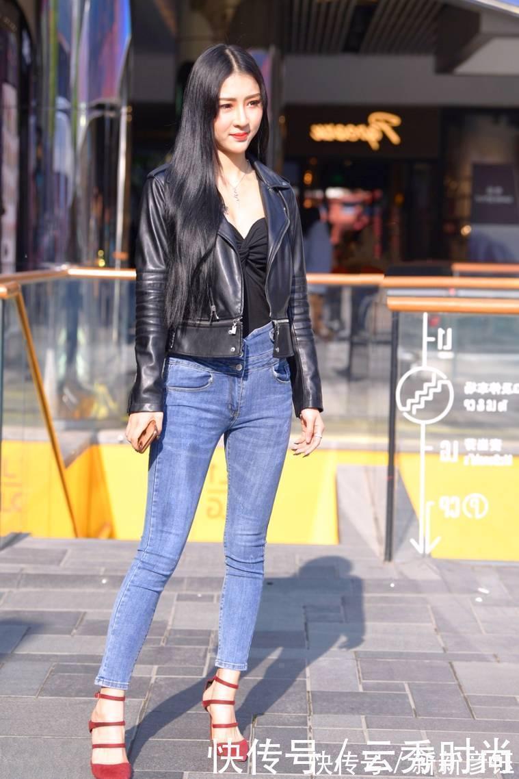 外观 这样的时尚小姐姐，内搭一件V领上衣，让自己成为最美的景色