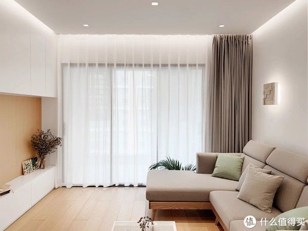 客厅|97平居室,无主灯照明全屋无死角!