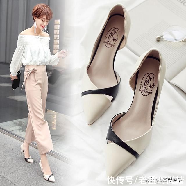 裸色|超级性感的OL职业尖头高跟鞋，加上纤细的细跟完美呈现女王气质
