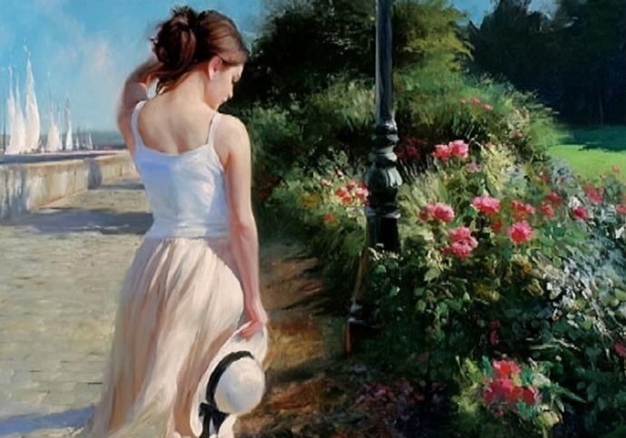 俄罗斯!人体艺术——俄罗斯画家人体油画中的美女娇艳如花