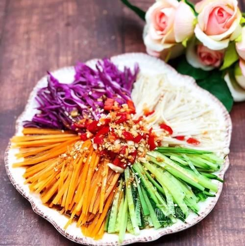  凉菜|家宴必备的小凉菜——五福临门五彩素什锦
