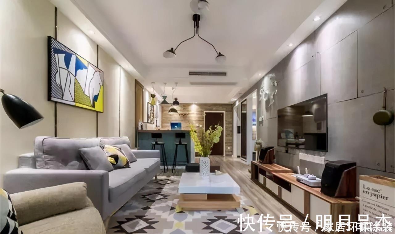 布局|他的70㎡小家,现代北欧风装修个性十足,客餐厅布局太赞了,晒晒