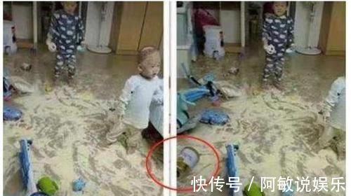 奶粉|“最淡定爸爸”火了,任由宝宝们玩奶粉,网友:这是家里有矿吗?