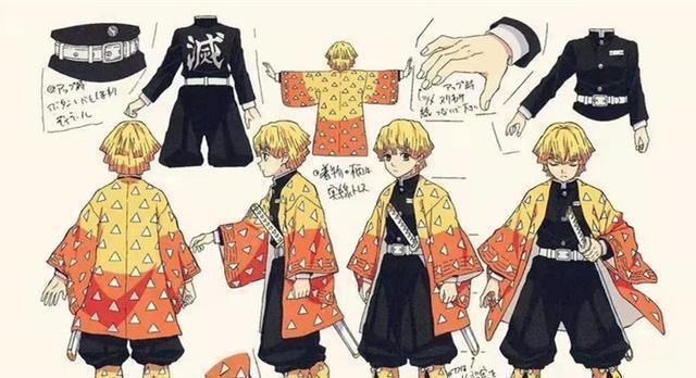 我妻善逸|鬼灭之刃:原稿人物公开,悲鸣屿是最壮的角色,无惨的指甲是重点