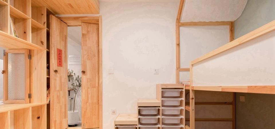 主卧门|45㎡小户型学区房,爆改后“小中见大”,整个家被一眼望穿