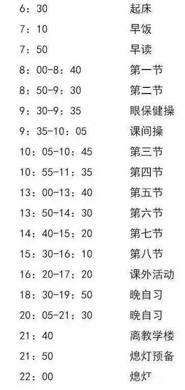 大学附属中|全国29所重点中学作息表曝光，哪所学校最“残酷”？附学习计划表模板