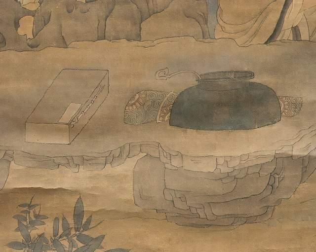 年前|这幅650年前的古画,男人看书喝肉汤,2个女人帮助一起炖肉