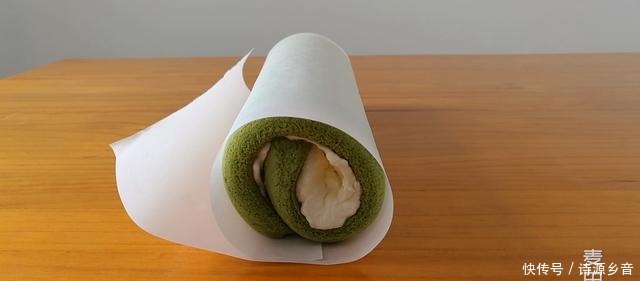 一起来做抹茶蛋糕卷吧，漂亮毛巾面，一卷就成功