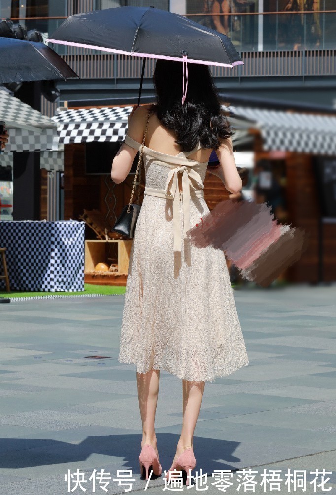 皮肤这么白，还穿白裙子，难怪这么“仙”