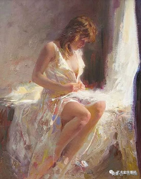 油画!皮诺德埃尼的油画人物,色彩斑斓,动静结合,光彩照人