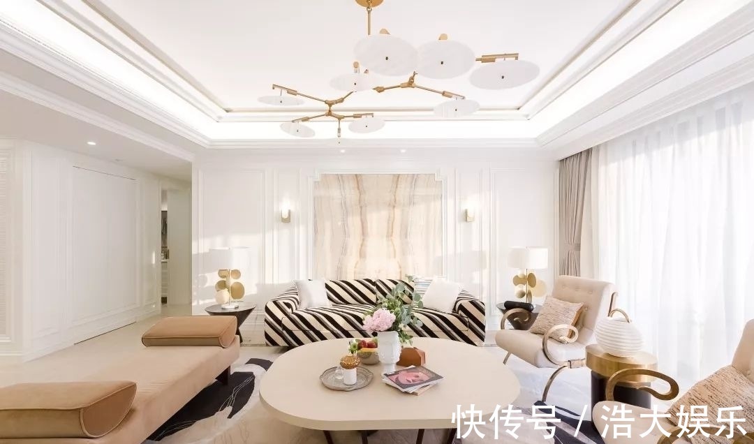 软装|270㎡精装房软装设计,简洁、纯美的温馨轻法式风