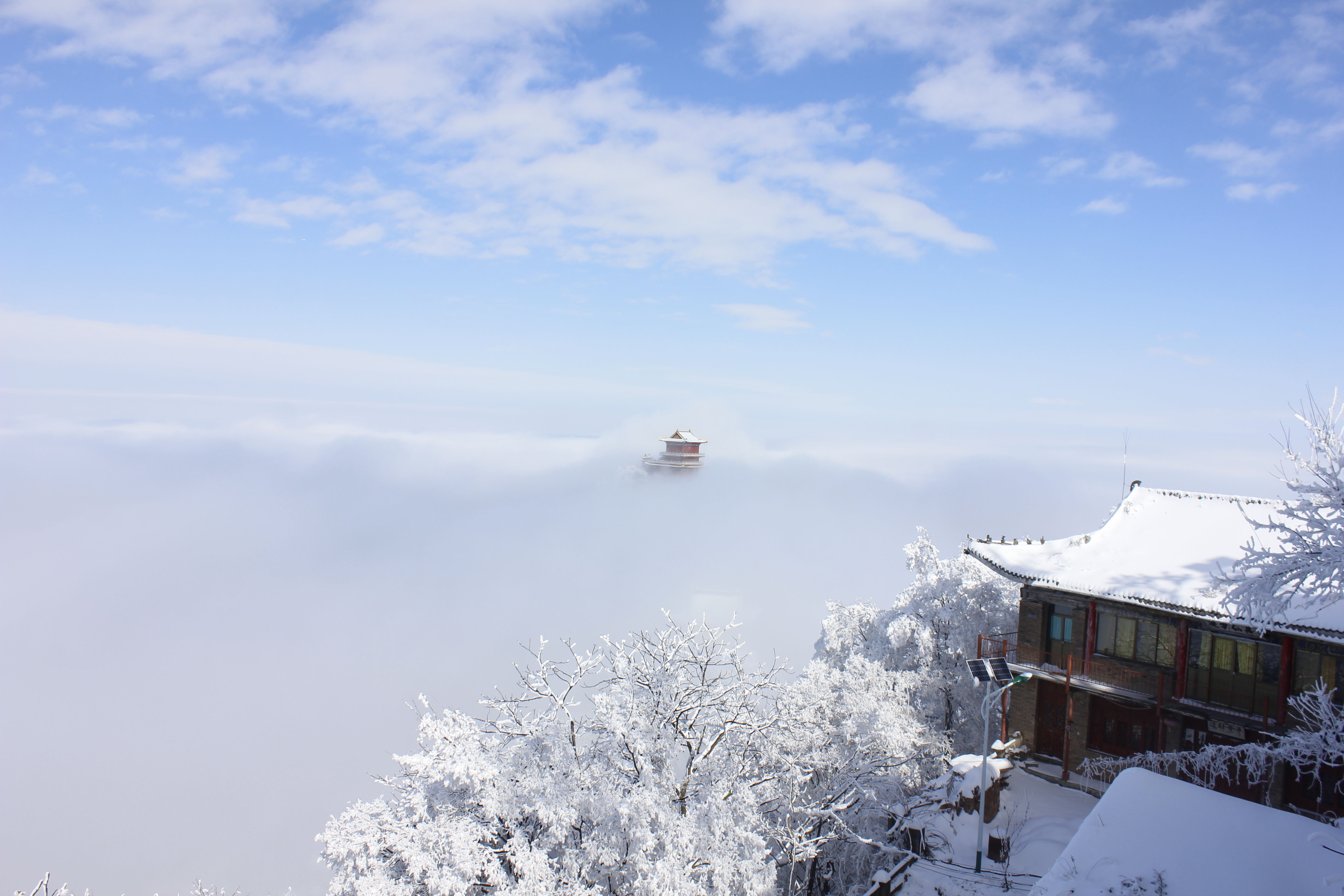 征集|【年末福利征集】雪后南五台幸遇云海