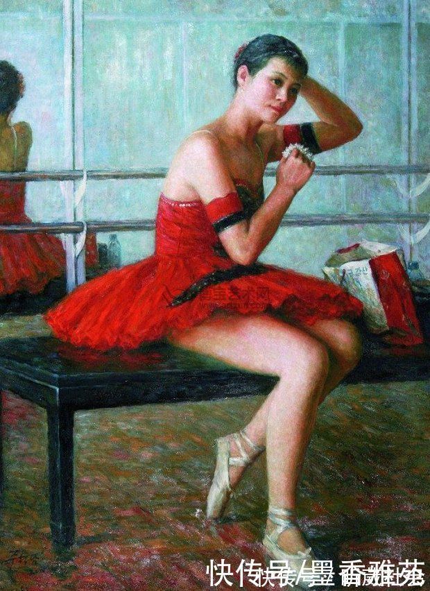 芭蕾舞者&从朝鲜精美油画,欣赏美丽的朝鲜姑娘