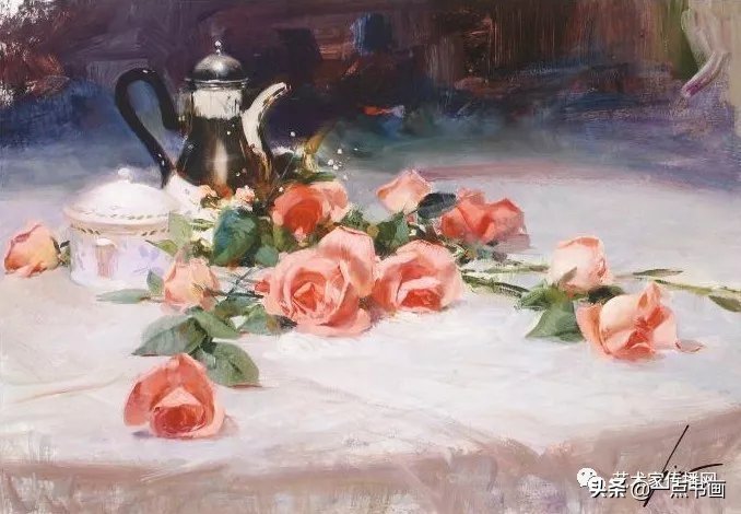 油画!皮诺德埃尼的油画人物,色彩斑斓,动静结合,光彩照人