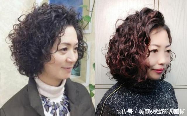卷发|老年人怎么烫蓬松不老气小卷洋气大卷时尚,优雅卷发蓬松又时髦