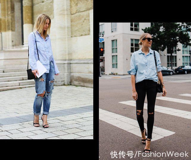 比春天更迷人的是：刘雯的蓝色衬衫