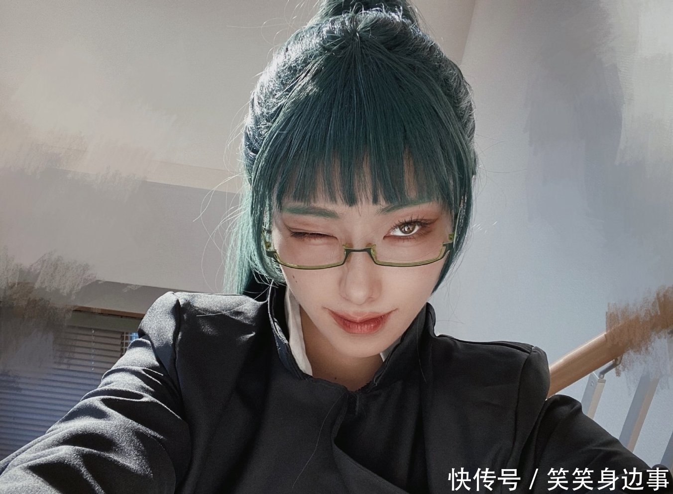 禅院|网友COS《咒术回战》,禅院真希两种外形,太有力量感