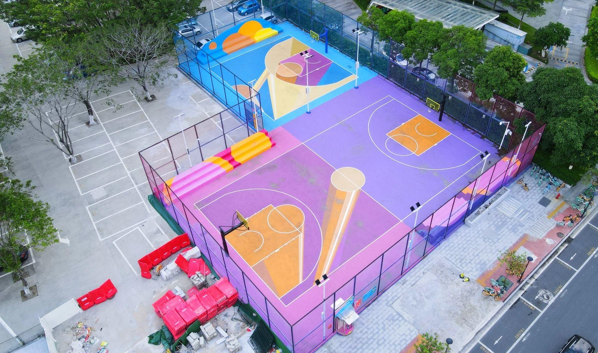 怡海3d涂鸦篮球场.