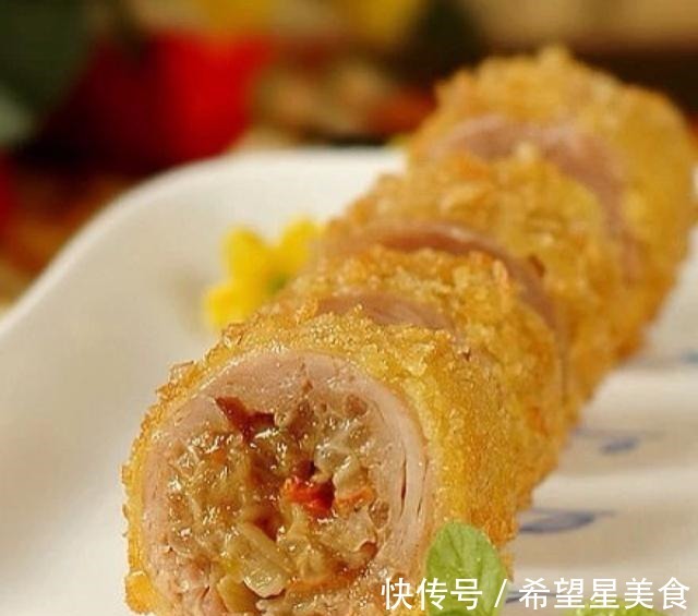 鸡腿卷|香酥鸡肉卷的做法,香嫩酥脆的鸡皮,搭配丰富的配料,好吃又新奇!